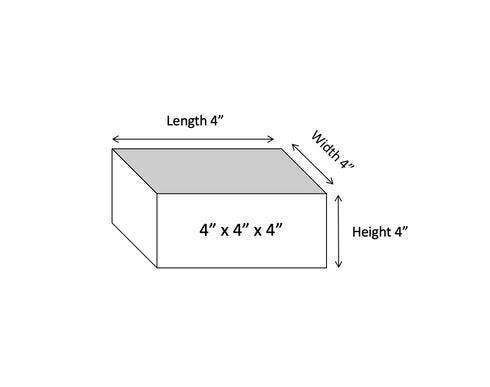 Square Styrofoam Cake Dummies (4" Inches)
